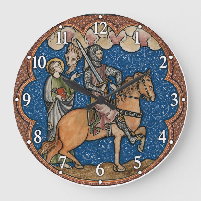 Mediaeval Knight Large Clock (Front)