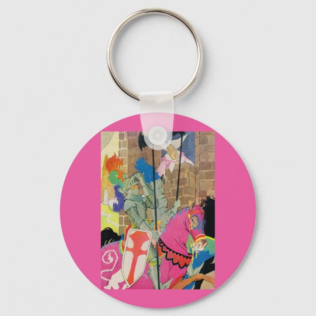 mediaeval knight on horseback key ring (Front)