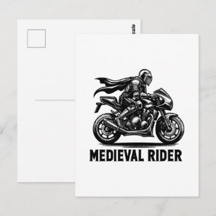 Mediaeval knight postcard
