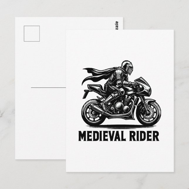 Mediaeval knight postcard (Front/Back)