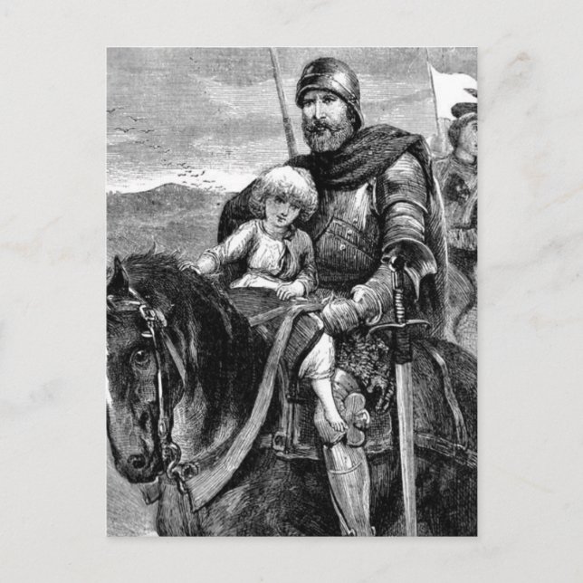 Mediaeval Knight Postcard (Front)