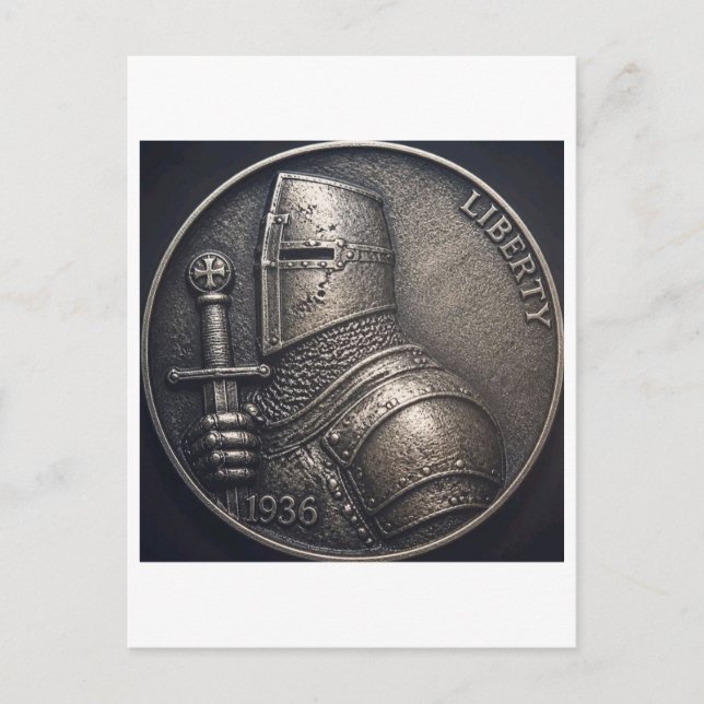 Mediaeval knight.  postcard (Front)