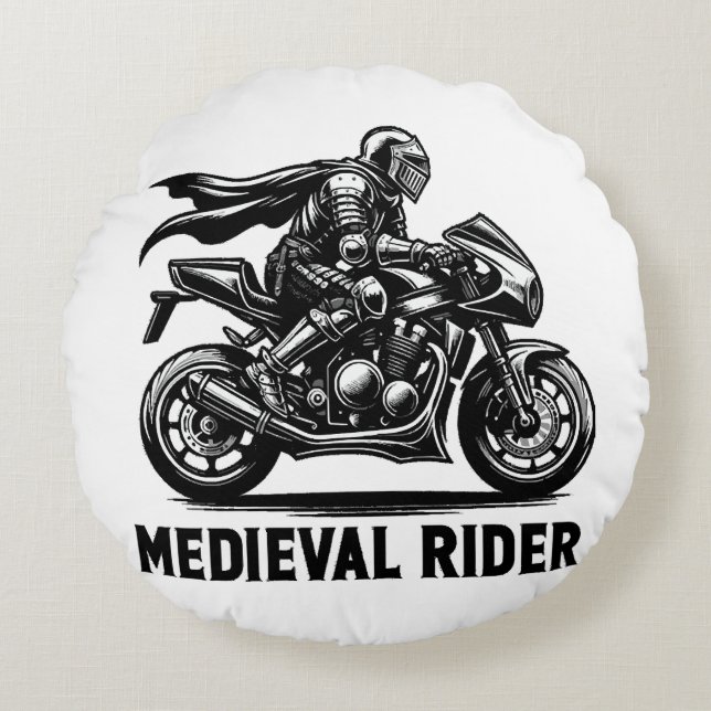 Mediaeval knight round cushion (Front)
