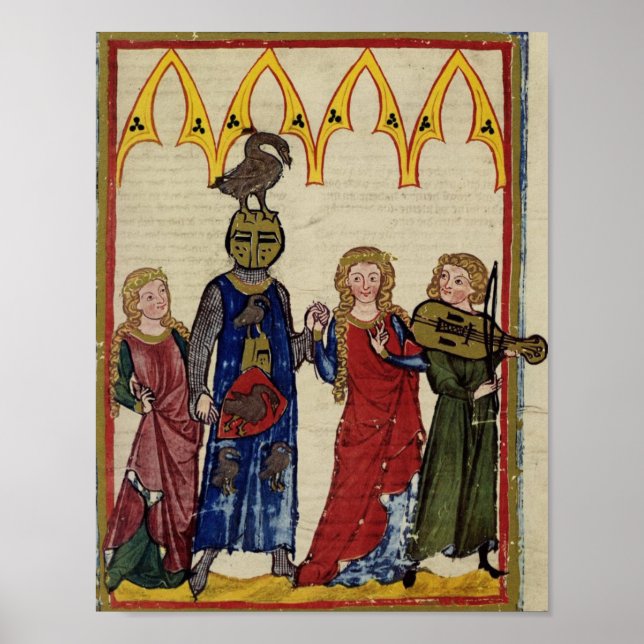 Mediaeval Knight With Goose On His Head Poster (Front)