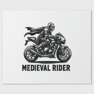 Mediaeval knight wrapping paper