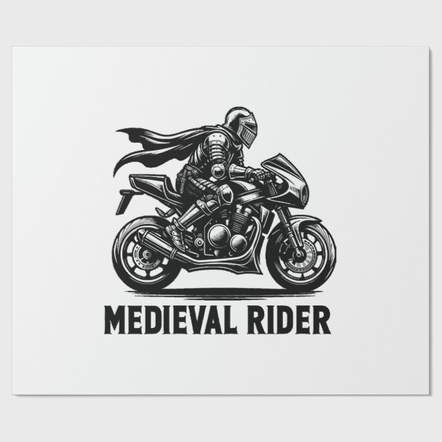 Mediaeval knight wrapping paper (Flat)