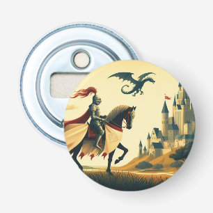 Mediaeval Knight/wyvern/castle fantsy Bottle Opener