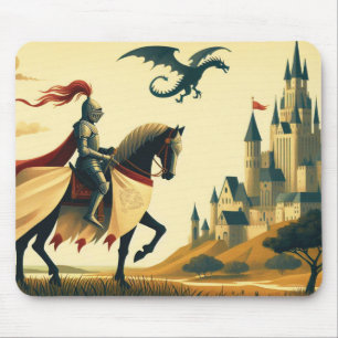Mediaeval Knight/wyvern Mouse Pad