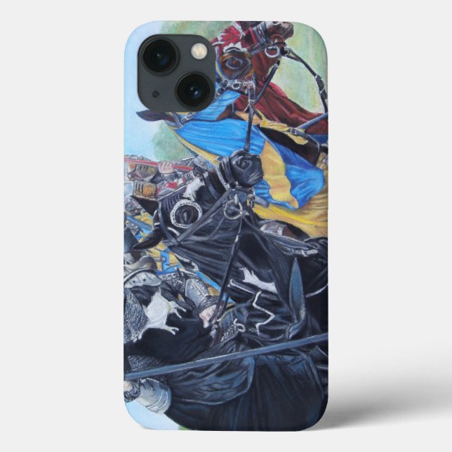 mediaeval knights jousting on horses historic art Case-Mate iPhone case (Back)