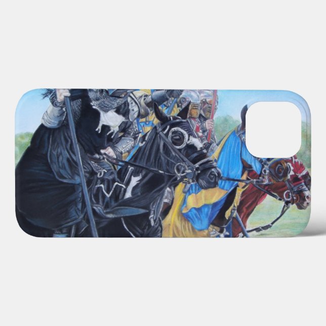 mediaeval knights jousting on horses historic art Case-Mate iPhone case (Back (Horizontal))