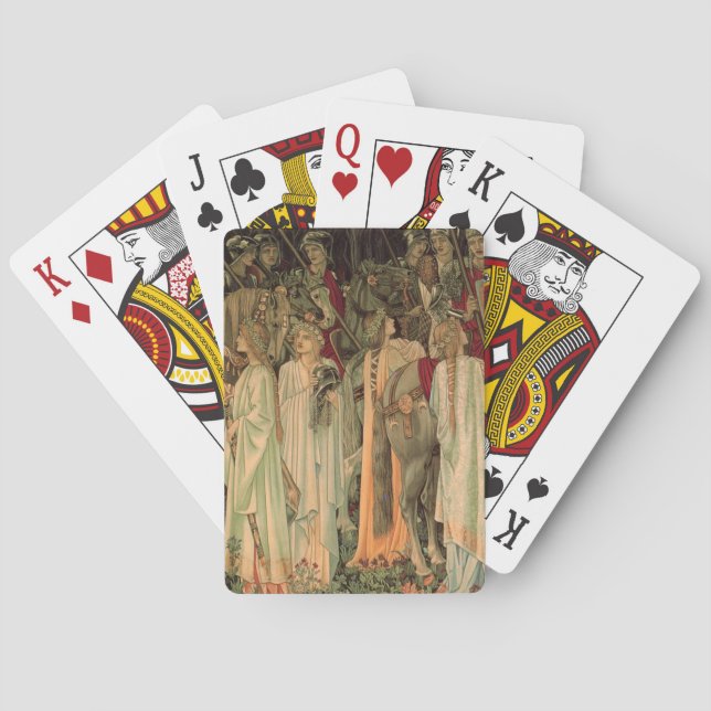 Mediaeval Knights of the Round Table Playing Cards (Back)