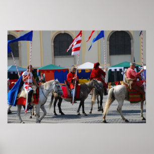 Mediaeval knights parade poster