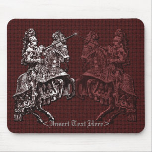 Mediaeval Knights Silver and Red Mouse Pad