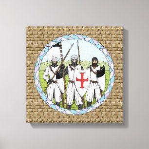 Mediaeval Knights Templar Canvas Print