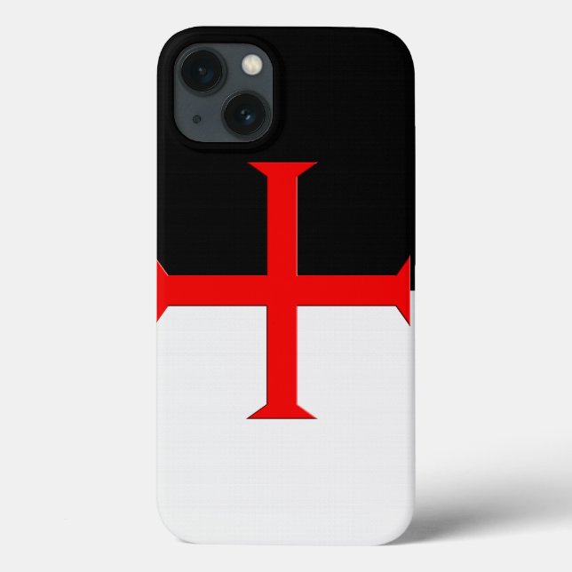 Mediaeval Knights Templar Cross Flag Case-Mate iPhone Case (Back)