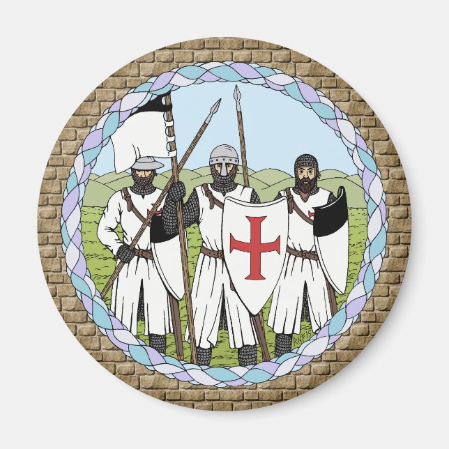Mediaeval Knights Templar Magnet (Front)