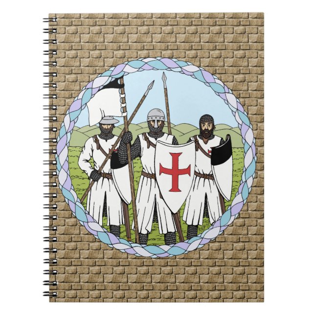 Mediaeval Knights Templar Spiral Notebook (Front)