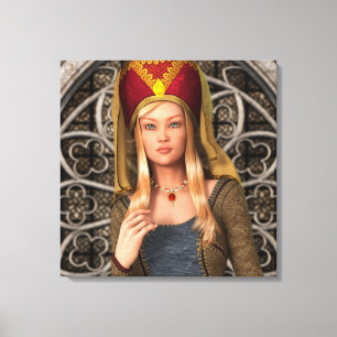 Mediaeval Lady Canvas Print