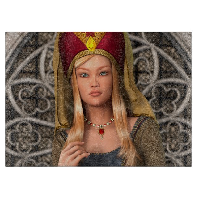 Mediaeval Lady Cutting Board (Front)