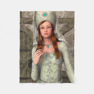 Mediaeval Lady Fleece Blanket
