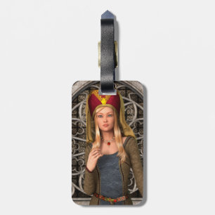 Mediaeval Lady Luggage Tag