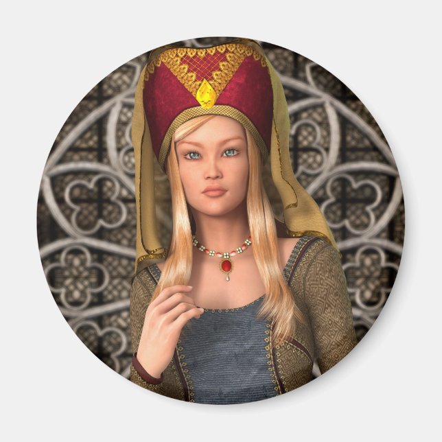 Mediaeval Lady Magnet (Front)