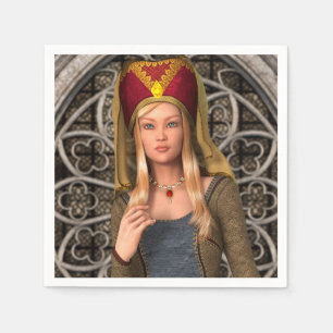 Mediaeval Lady Napkin