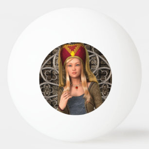 Mediaeval Lady Ping Pong Ball