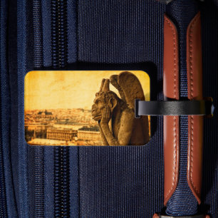 Mediaeval Le Stryge Gargoyle at Notre Dame, Paris Luggage Tag