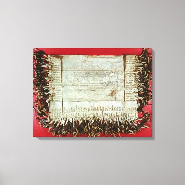 Mediaeval letter of protest from the Bohemian Canvas Print (Front)