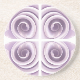 Mediaeval Lilac Rose Swirls Coaster