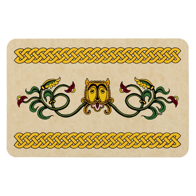 Mediaeval Lion Design Magnet (Horizontal)