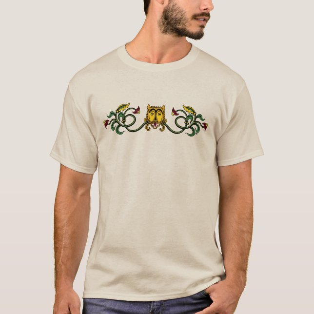 Mediaeval Lion Design T-Shirt (Front)