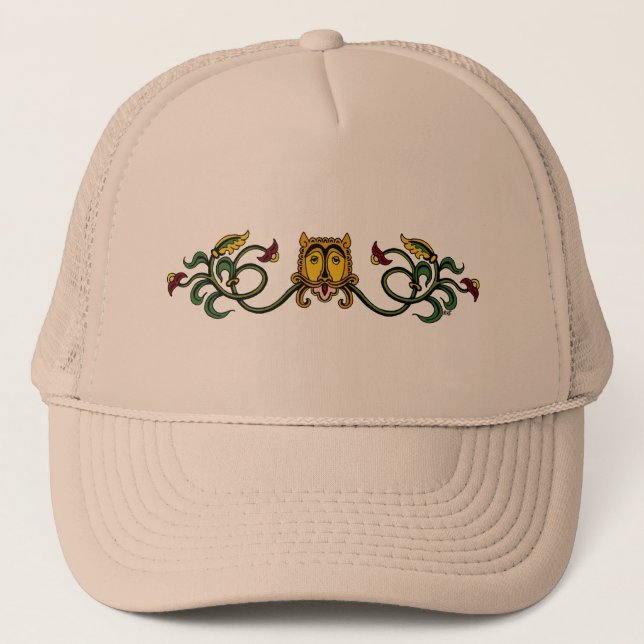 Mediaeval Lion Design Trucker Hat (Front)