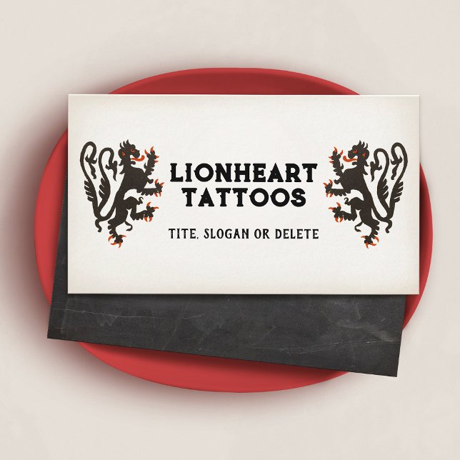 Mediaeval Lion Illustration Business Card (Creator Uploaded)