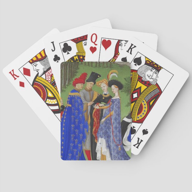 Mediaeval lords and ladies playing cards (Back)
