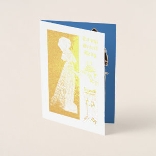 Mediaeval lovers knight and lady card