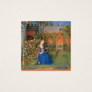 Mediaeval maiden in the castle rose garden