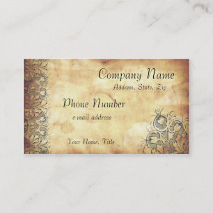 Mediaeval Manuscript Acanthus leaves Old Paper Business Card