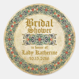Mediaeval Manuscript Goth Bridal Shower Label