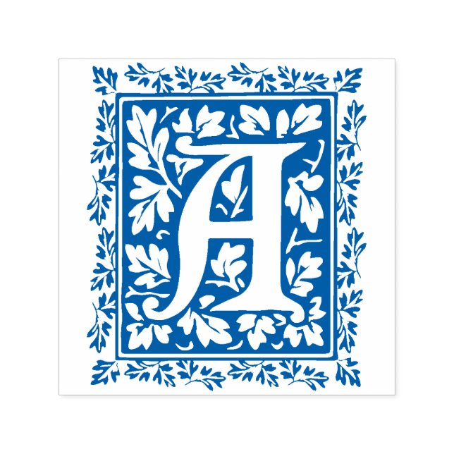 Mediaeval Manuscript Letter A Monogram Self-inking Stamp (Design)