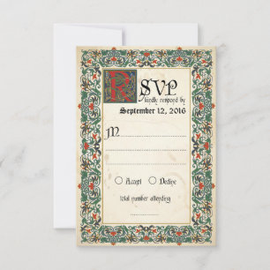 Mediaeval Manuscript RSVP Card