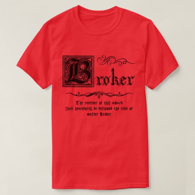 Mediaeval Master Broker T-Shirt (Design Front)