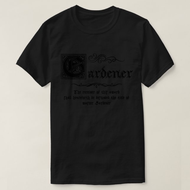 Mediaeval Master Gardener T-Shirt (Design Front)