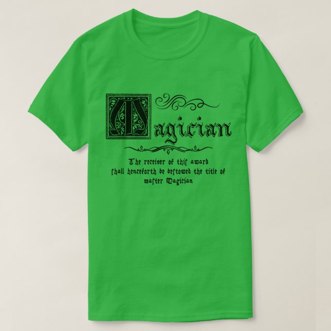 Mediaeval Master Magician T-Shirt (Design Front)