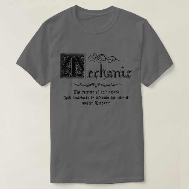 Mediaeval Master Mechanic 1 T-Shirt (Design Front)