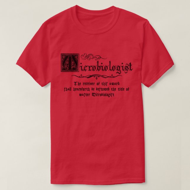 Mediaeval Master Microbiologist T-Shirt (Design Front)