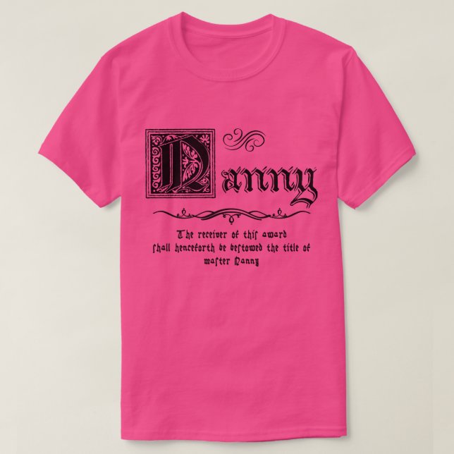Mediaeval Master Nanny T-Shirt (Design Front)