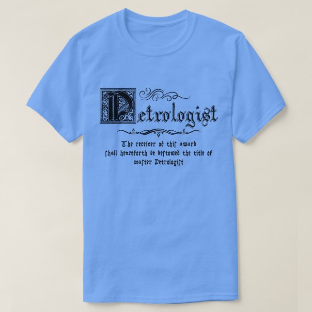 Mediaeval Master Petrologist T-Shirt (Design Front)
