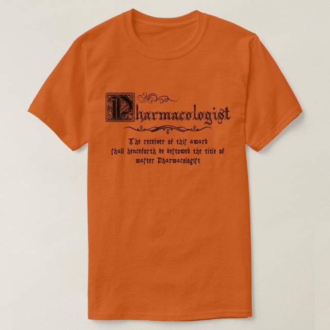Mediaeval Master Pharmacologist T-Shirt (Design Front)